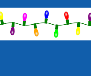 drawing of colorful holiday lights